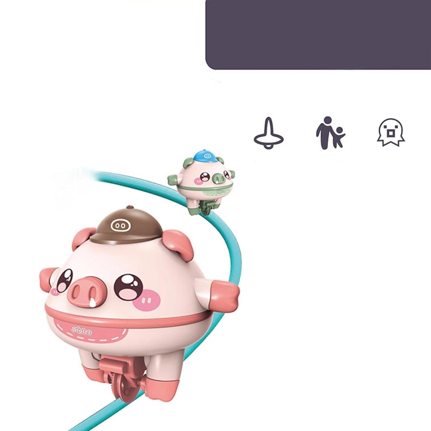 Tumbler Pig Walking Tightrope