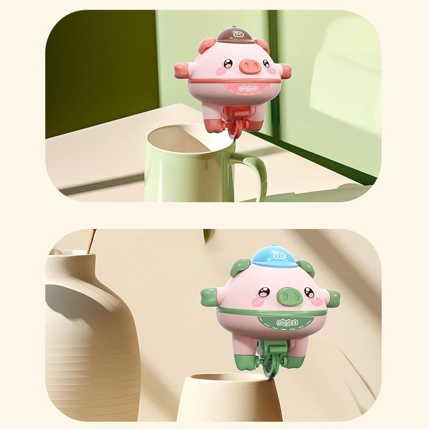 Tumbler Pig Walking Tightrope