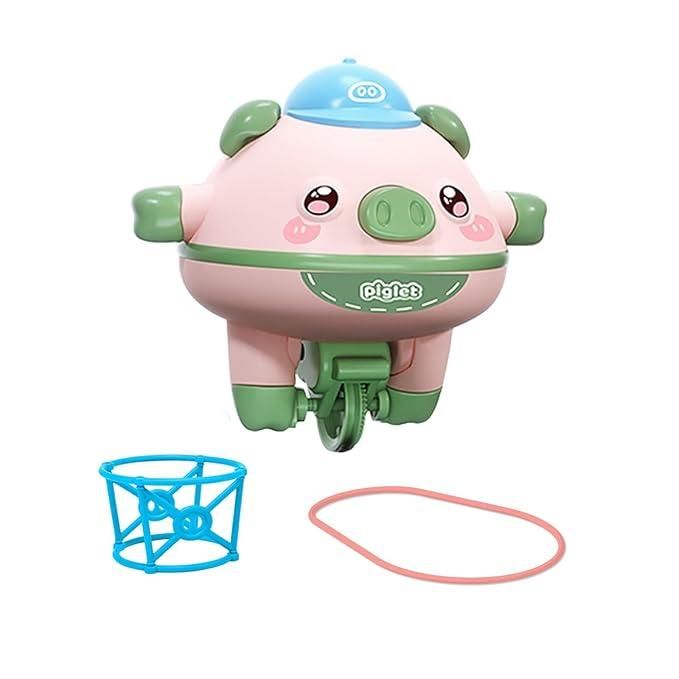 Tumbler Pig Walking Tightrope
